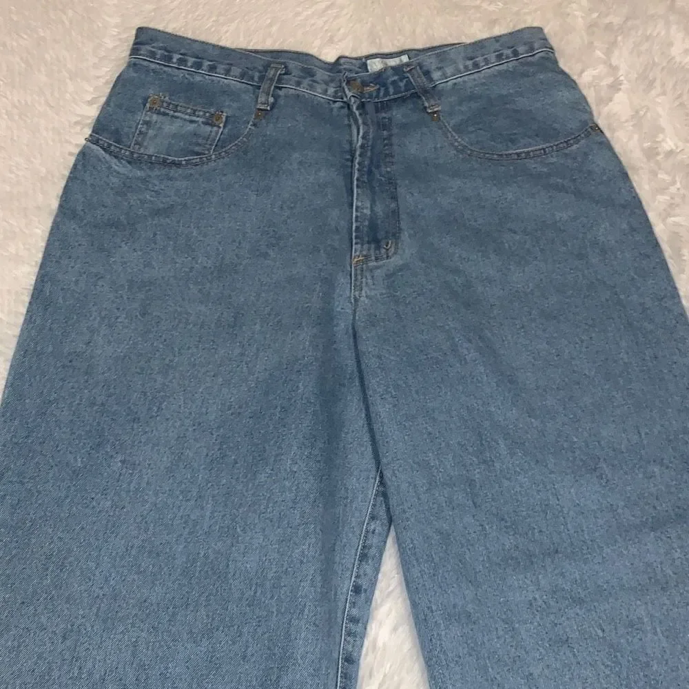 Vintage 90’s Lightwash Baggy Wide Leg‎ Streetwear Jeans Women’s Size 14